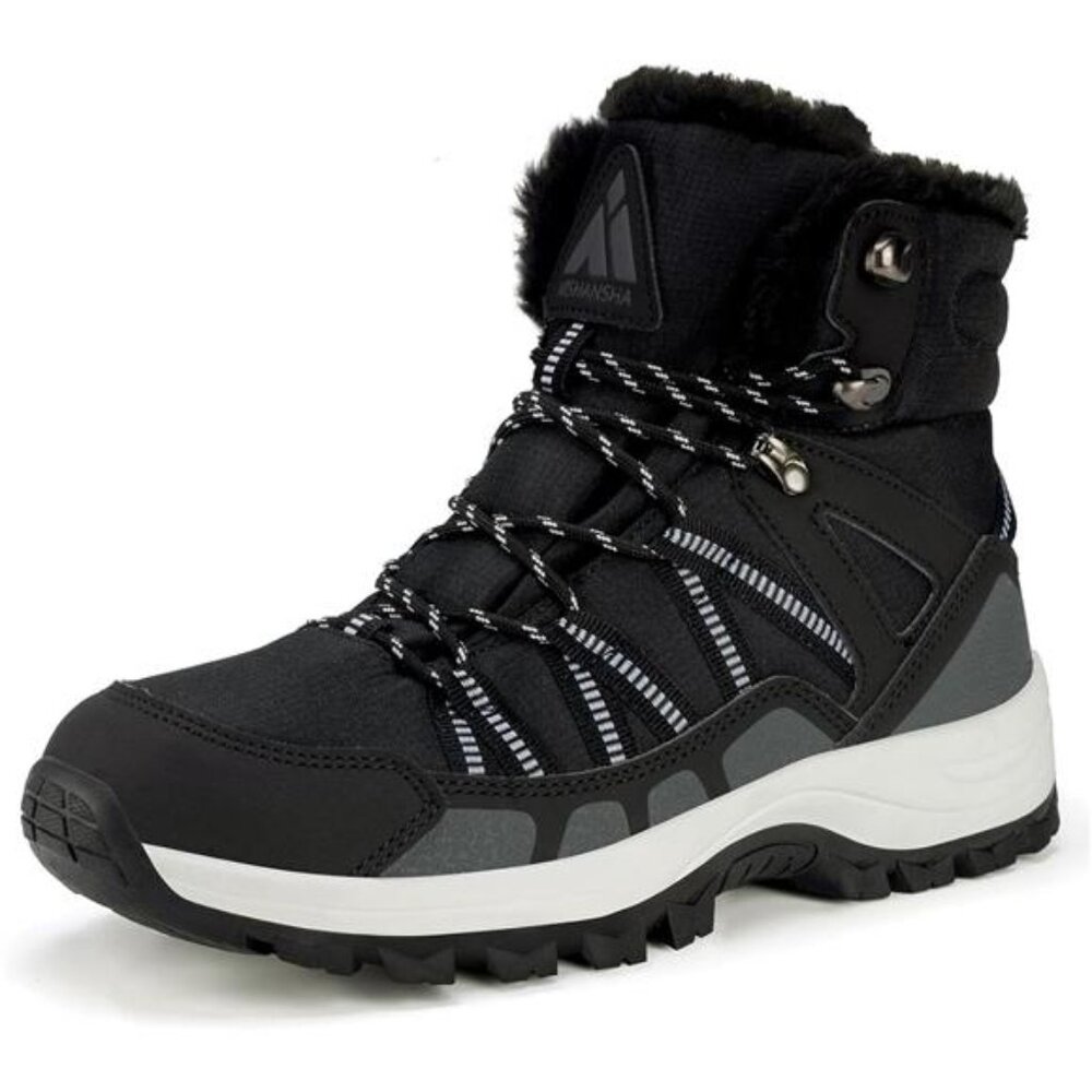 Women's Winter Snow Boots Waterproof Warm Fur Lined Ankle Hiking Boot